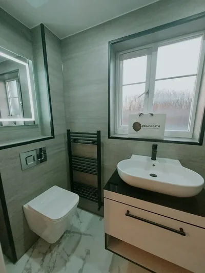 Completed PrimeBath bathroom renovation, project photograph 1