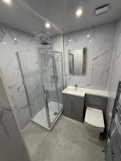 Completed PrimeBath bathroom renovation, project photograph 60